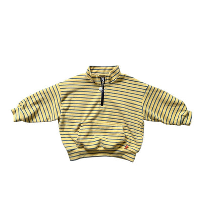 Kids SP26 Fleece Stripe Half Zip Long Sleeve Pullover (2-7y) - 2 Colors