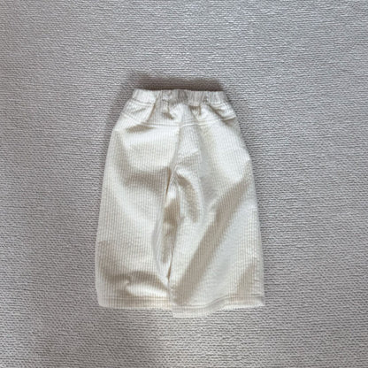 Toddler Bella F25 Corduroy Pocket Wide Pants (1-6y) - Cream - AT NOON STORE