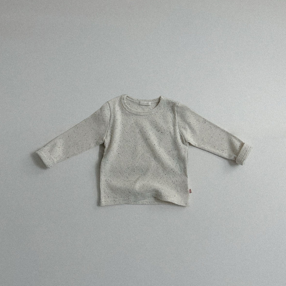Toddler SP26 Pointelle Confetti Long Sleeve Top (10m-3y) - Ivory - AT NOON STORE