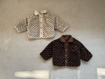 Kids W25 Sherpa Lined Reversible Padded Jacket with Collar (1-6y) - 2 Colors