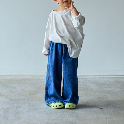 Toddler SP26 Basic Wide Denim Pants (10m-6y) - Denim