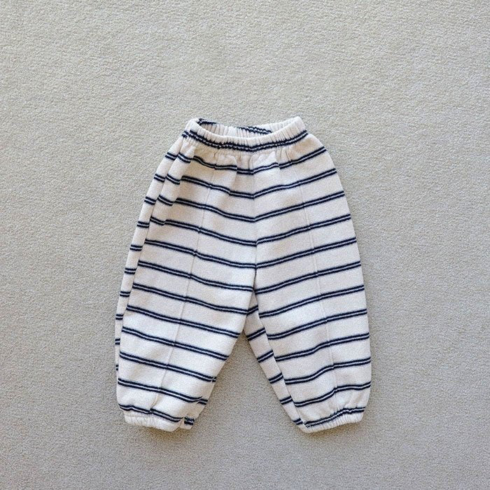 Toddler Brushed Cotton Stripe Pin-Tuck Jogger Pants  (15m-7y) -2 Colors