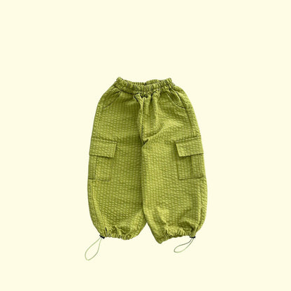 Toddler F26 Textured Plaid Adjustable Hem Jogger Pants (3-9y) - 2 Colors