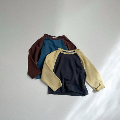 Toddler FW26 Color Block Raglan Long Sleeve Top (2-9y) - 2 Colors