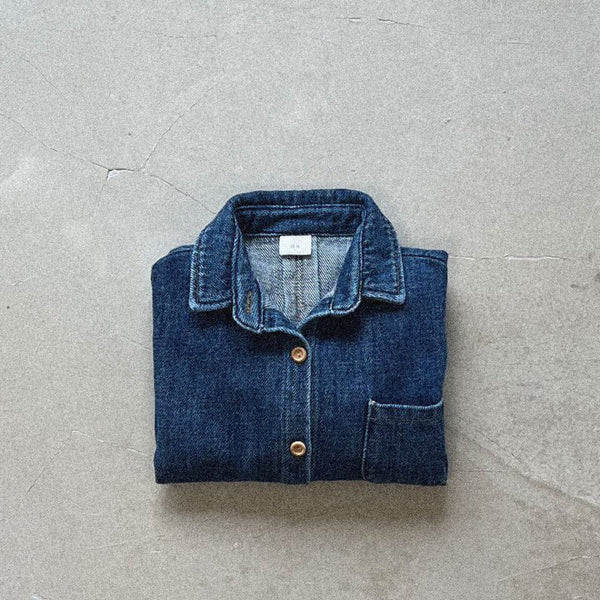 Kids Pocket Denim Shirt (3-8y) - Blue