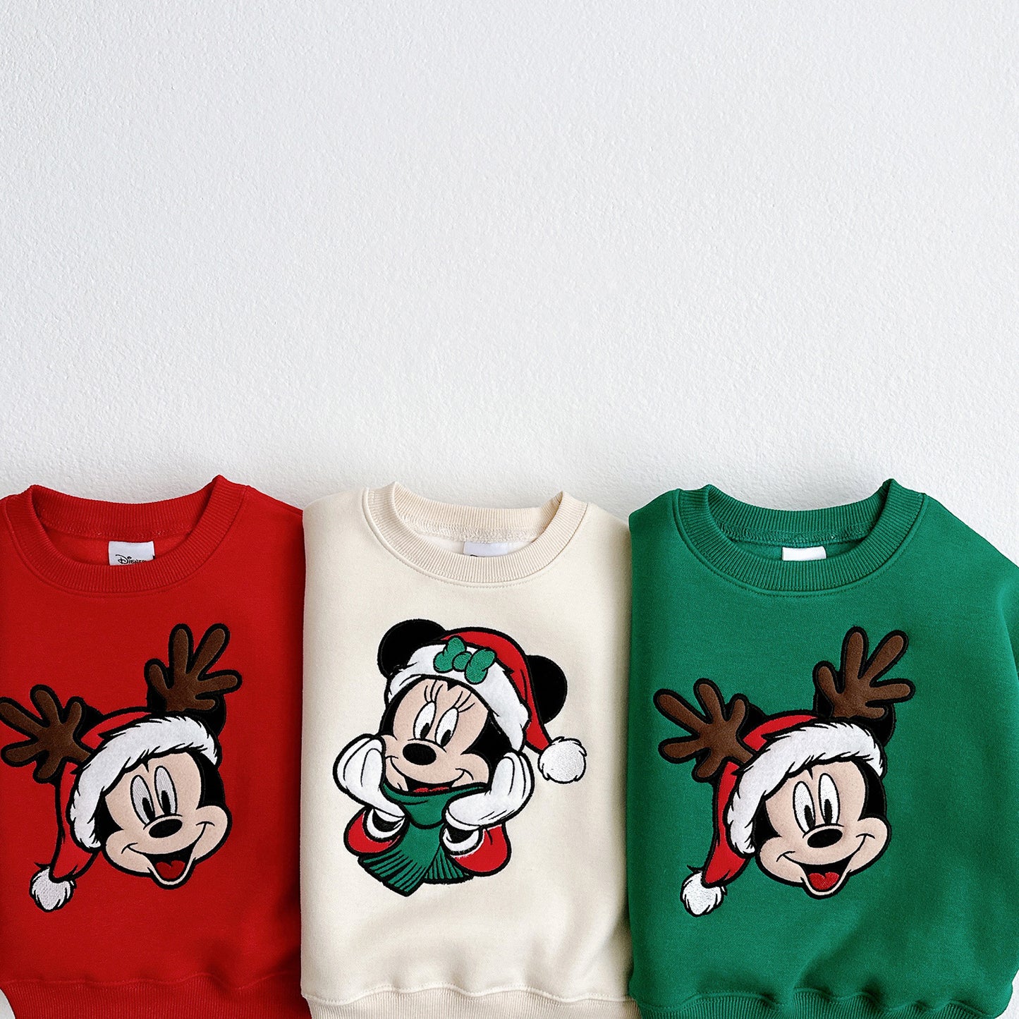 [Pre-Order] Toddler W24 Disney Embroidery Holiday Sweatshirt (1-10y) - 3 Colors