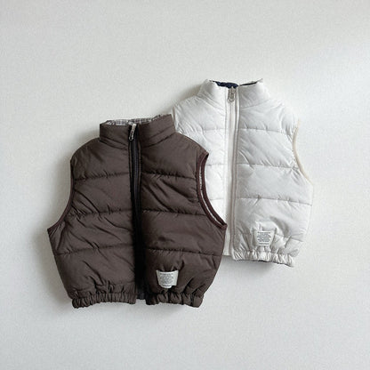 Toddler W25 Plaid Reversible Vest (2-7y) - 2 Colors
