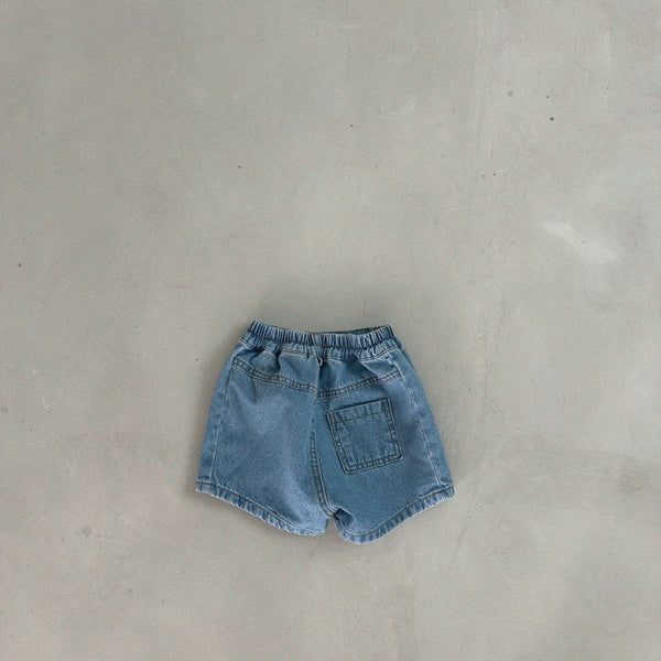 Kids Pocket Denim Shorts (1-6y) - Denim