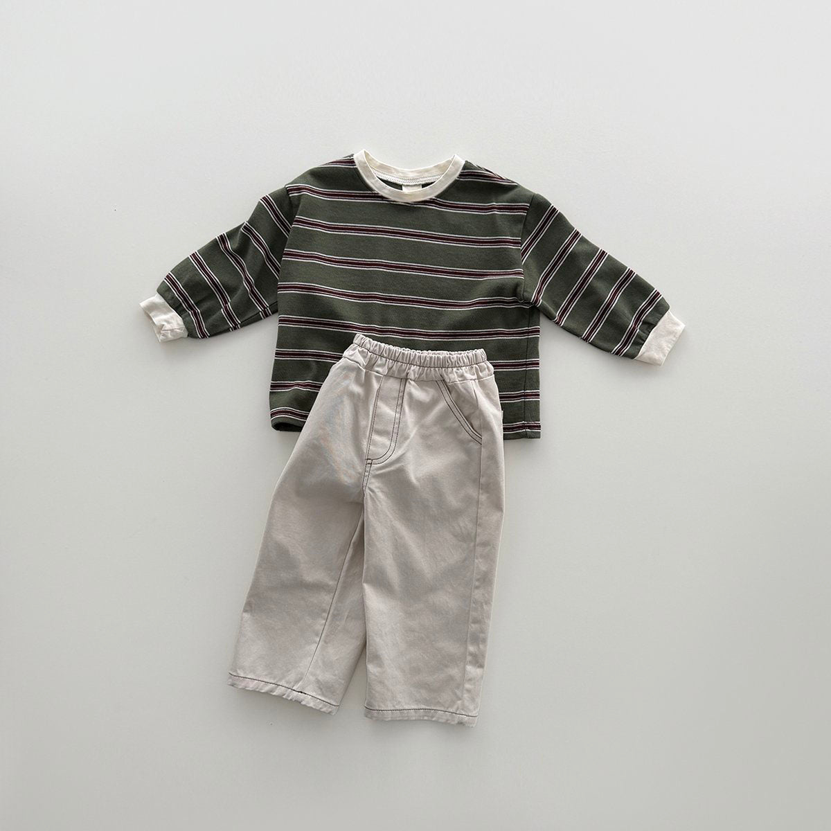 Toddler F26 Stitch Detail Pull-On Pants (12m-9y) - 3 Colors