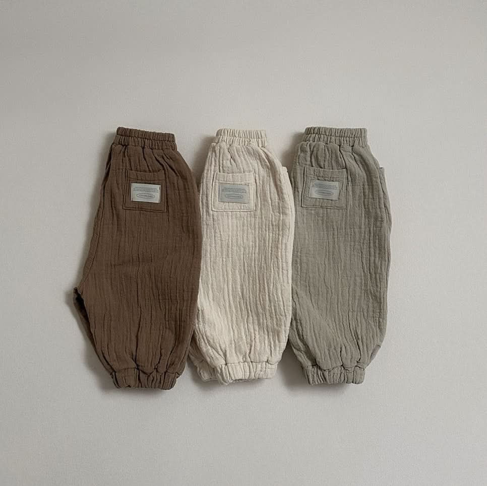 Toddler S25 Gauze Cotton Jogger Pants (10m-4y) - 3 Colors - AT NOON STORE