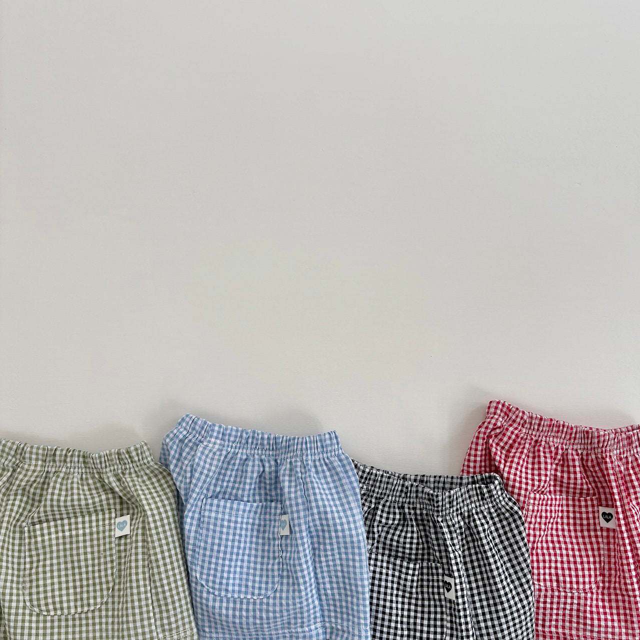 Baby Toddler Land SS25 Seersucker Gingham Shorts (4m-6y) - 4 Colors - AT NOON STORE