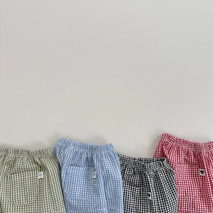 Baby Toddler Land SS25 Seersucker Gingham Shorts (4m-6y) - 4 Colors - AT NOON STORE