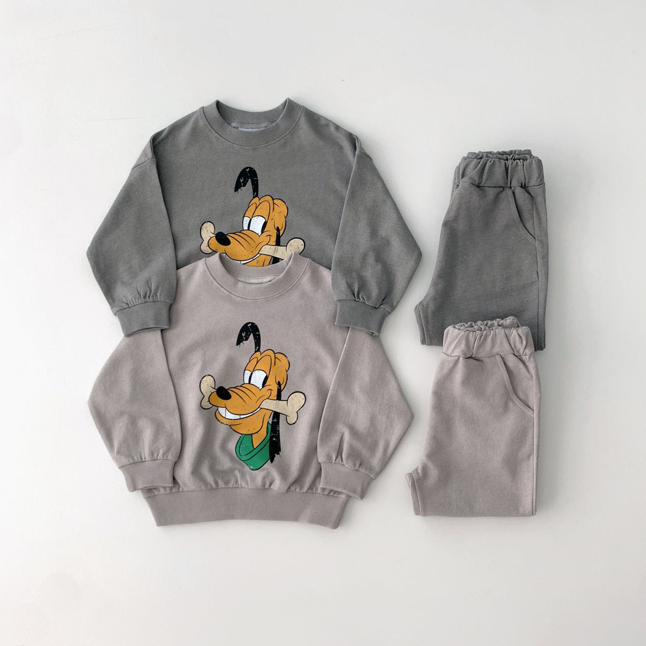 Toddler Pluto Garment-Dyed Sweatshirt and Jogger Pants Set (2-7y) - 2 Colors - AT NOON STORE