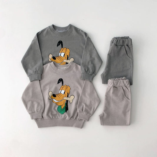 Toddler Pluto Garment-Dyed Sweatshirt and Jogger Pants Set (2-7y) - 2 Colors - AT NOON STORE