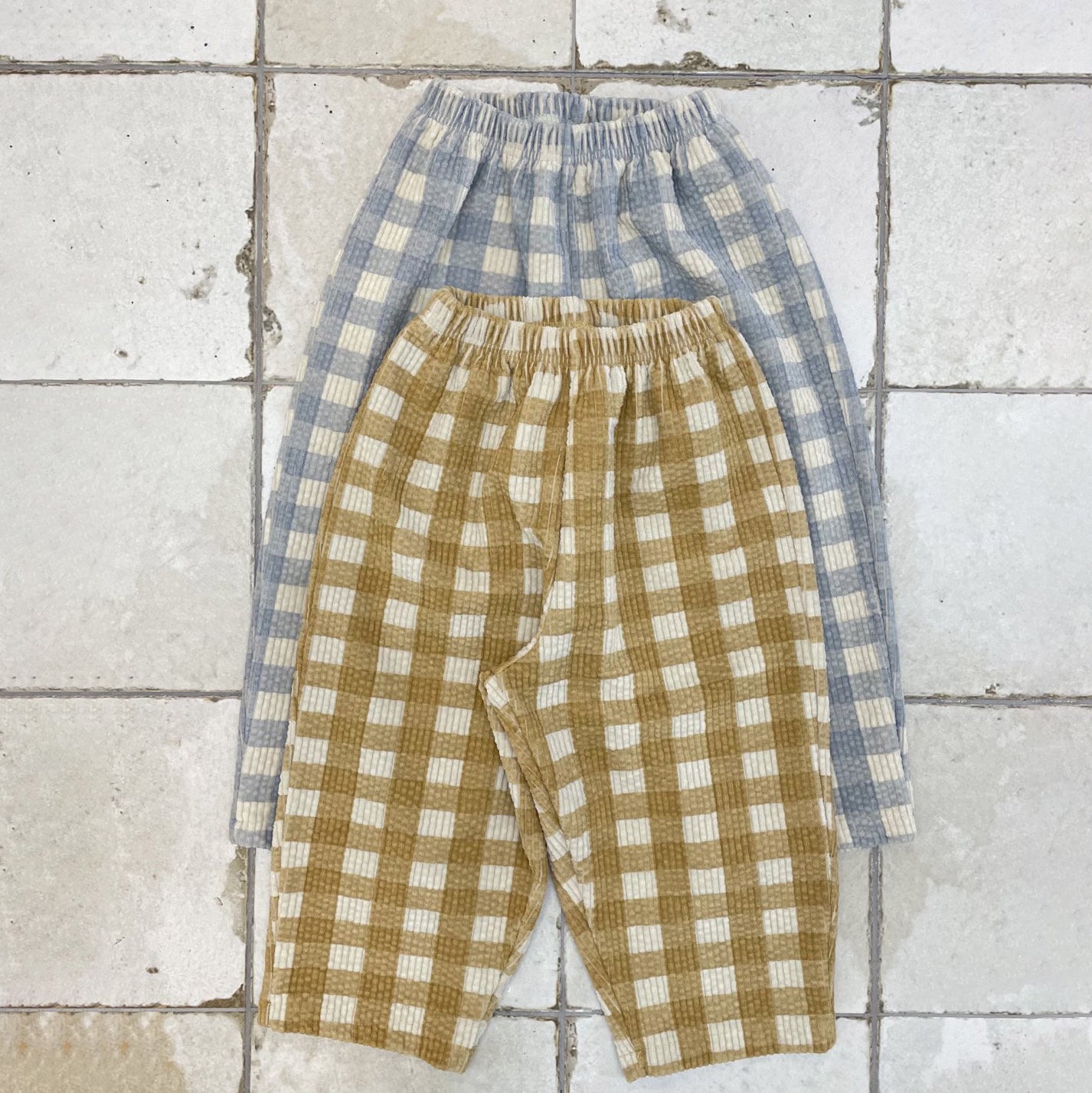 Toddler W25 Corduroy Gingham Pull-on Pants (1-7y) - 2 Colors