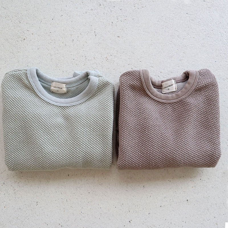 Toddler Textured Washed Cotton Sweatshirt (15m-7y) -2 Colors - AT NOON STORE