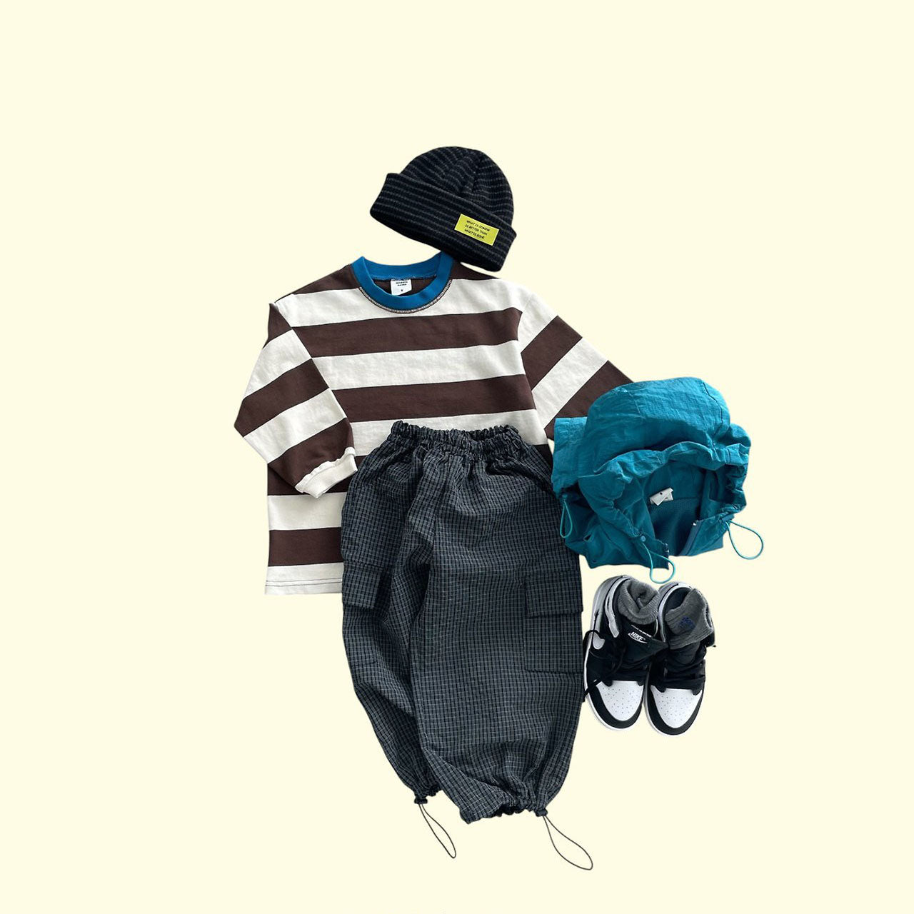 Toddler F26 Bold Stripe Long Sleeve Top (3-9y) -Brown