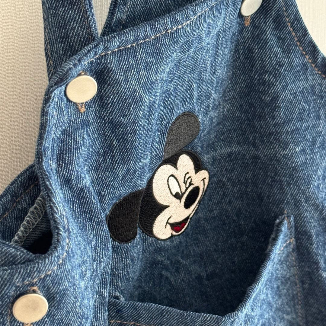 Baby F24 Mickey Embroidery Shortalls (3-18m) - 2 Colors