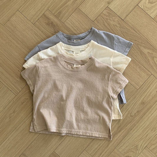 Baby BH Crewneck Short Sleeve Basic Top (3-18m) - 3 Colors - AT NOON STORE