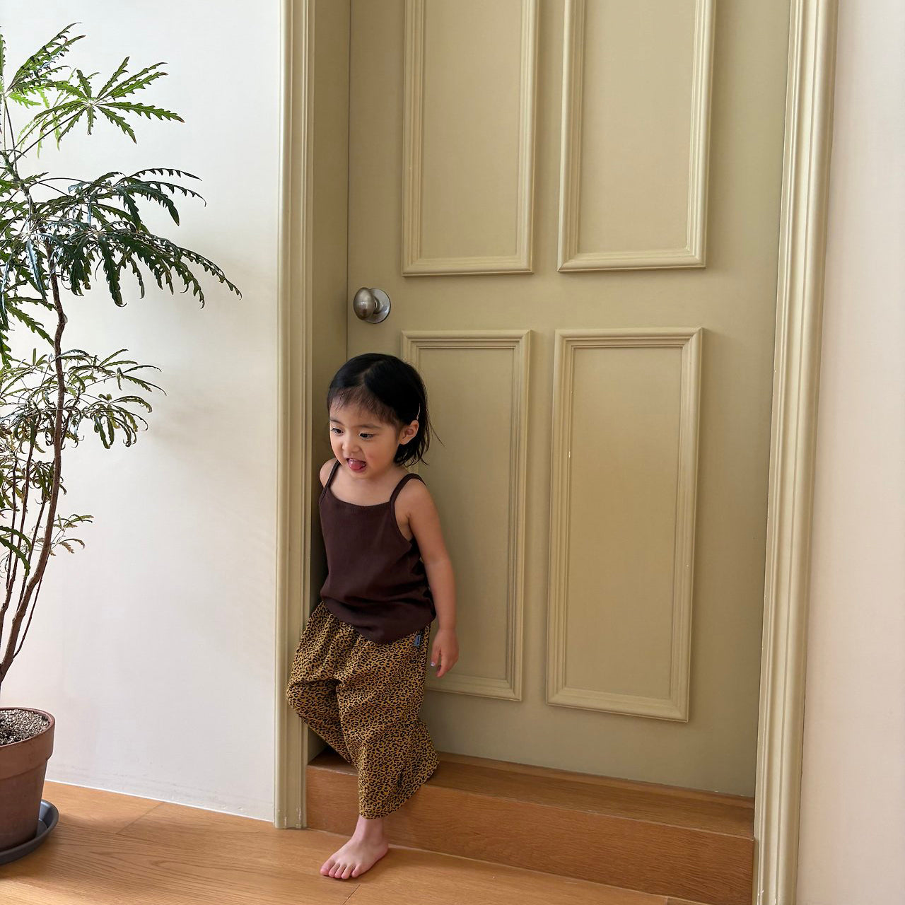 Toddler SS26 Leopard Pull-On Pants (1-7y) - 2 Colors - AT NOON STORE