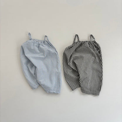 Baby Land SS26 Gingham Sleeveless Romper (4m-18m) - 2 Colors - AT NOON STORE