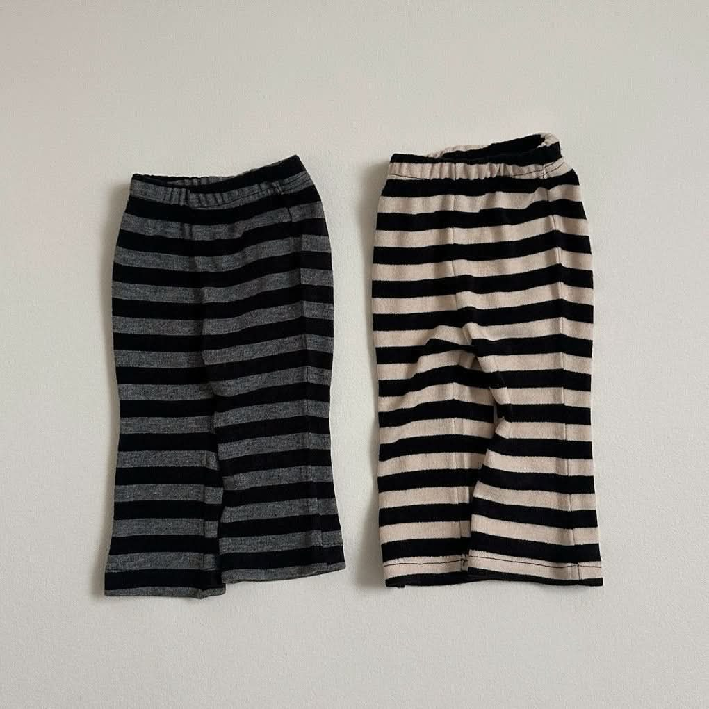 Toddler S25 Stripe Ribbed Flare Pants (10m-4y) - 2 Colors - AT NOON STORE