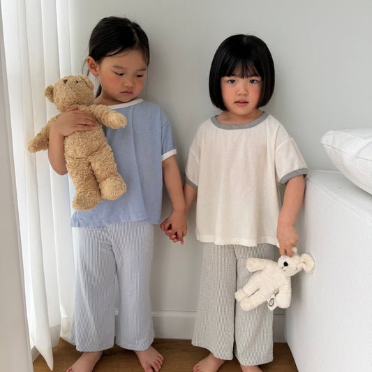 Kids SS26 Terry Cloth Short Sleeve Top (2-10y) - 2 Colors - AT NOON STORE