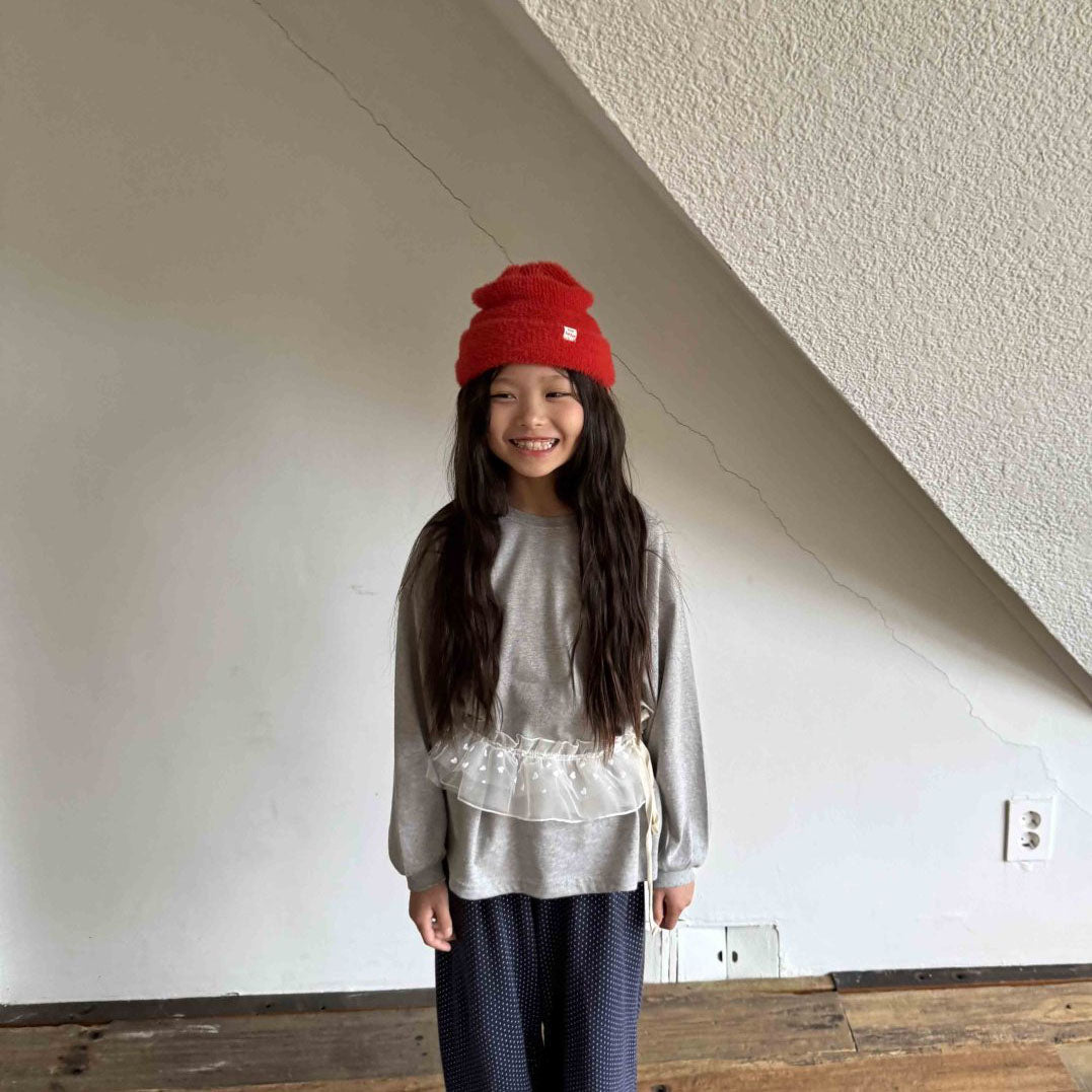 Toddler F25 Fuzzy Beanie (2-10y) - Red - AT NOON STORE