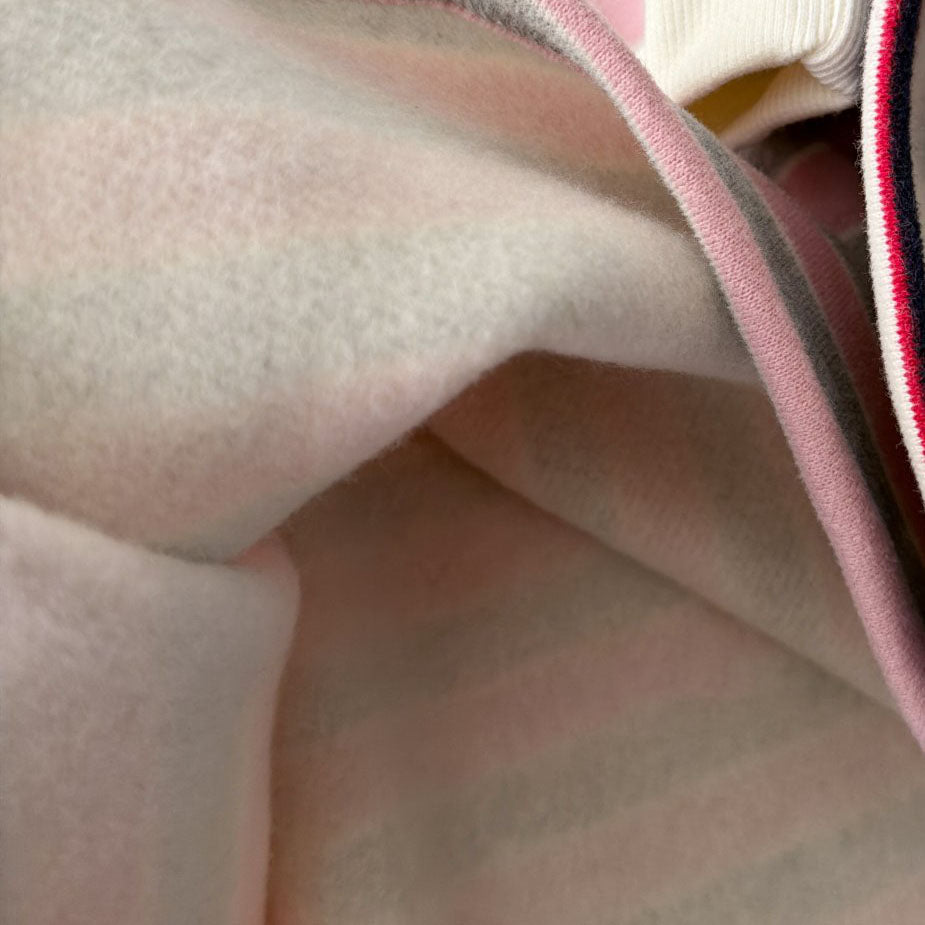 Toddler W25 Warm Soft Stripe Collar Long Sleeve Top (1-7y)- Pink - AT NOON STORE