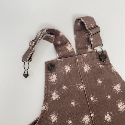 Toddler F25 Floral Skirtalls (1-7y) - Brown - AT NOON STORE