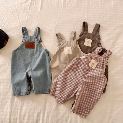 Baby SP26 Kangaroo Pocket Overalls (3-18m)- 4 Colors