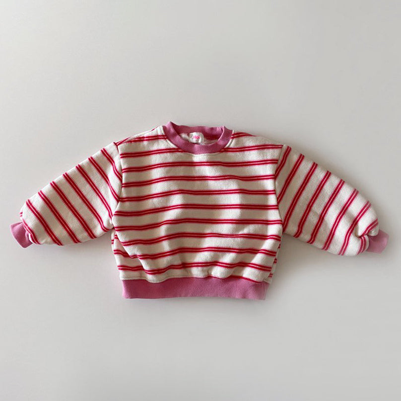 Toddler W24 Brushed Fabric Stripe Sweatshirt (1-6y) - 3 Colors