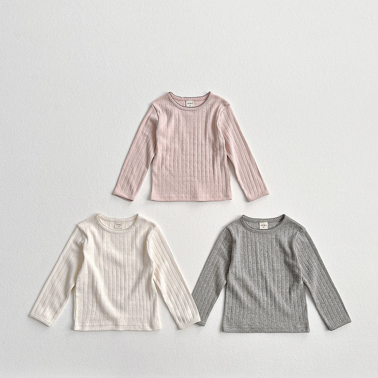 Toddler F26 Pointelle Long Sleeve Top (2-9y) - 3 Colors