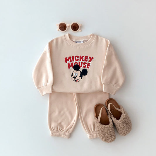 Toddler Mickey Mouse Sweatshirt and Jogger Pants Set (1-5y) - Cream