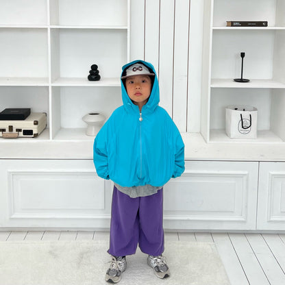 Kids SP26 Brim Zip Up Jacket (3-7y) - Blue