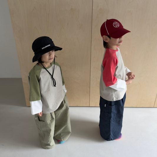 Toddler SP26 Layered Long Sleeve Raglan Top (3-7y) - 2 Colors