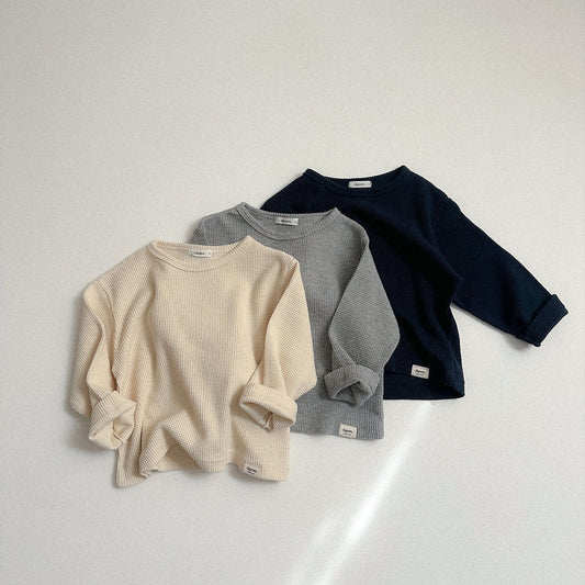Toddler FW26 Waffle Long Sleeve Top (2-9y) - 3 Colors