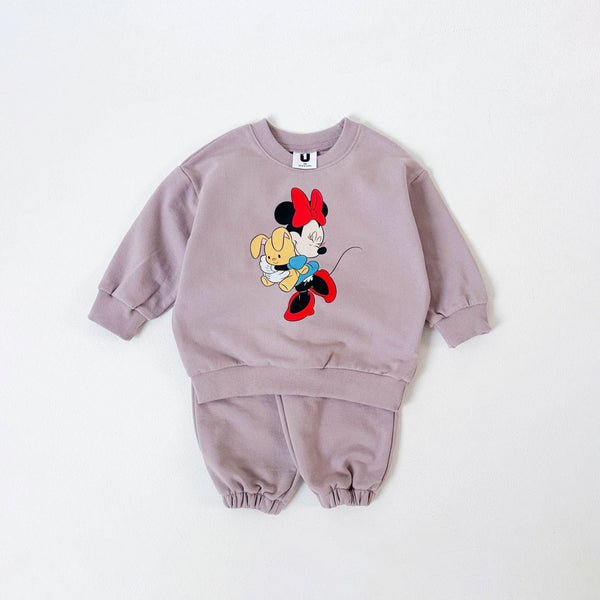 Toddler Minnie Sweatshirt and Jogger Pants Set (1-5y) - Dusty Purple