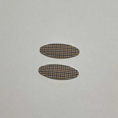 Girls Plaid Hair Clips (2pk) - 4 Colors