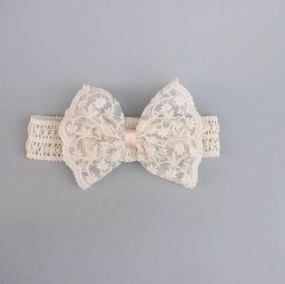 Baby Lace Headband (3-18m) - Ivory - AT NOON STORE