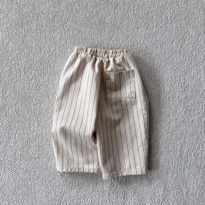 Toddler Bella F25 Stripe Pull-on Pants (1-6y) - Ivory - AT NOON STORE