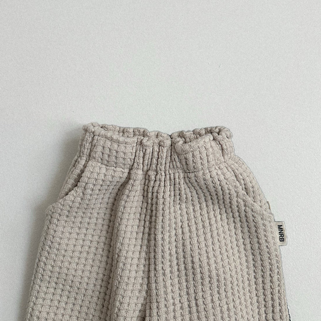 Toddler SP26 Chunky Waffle Jogger Pants (10m-4y) - Beige - AT NOON STORE