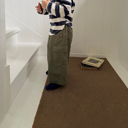 Kids F26 Stitch Detail Cargo Pants (2-8y) - Olive