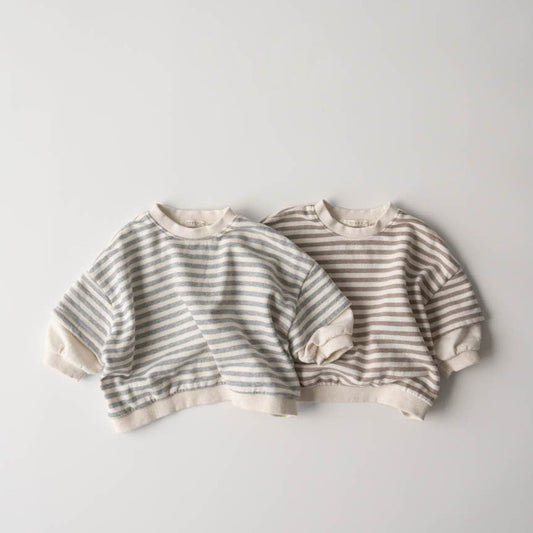 Toddler Anggo Layered Sleeve Stripe Sweatshirt (1-6y) - 2 Colors - AT NOON STORE