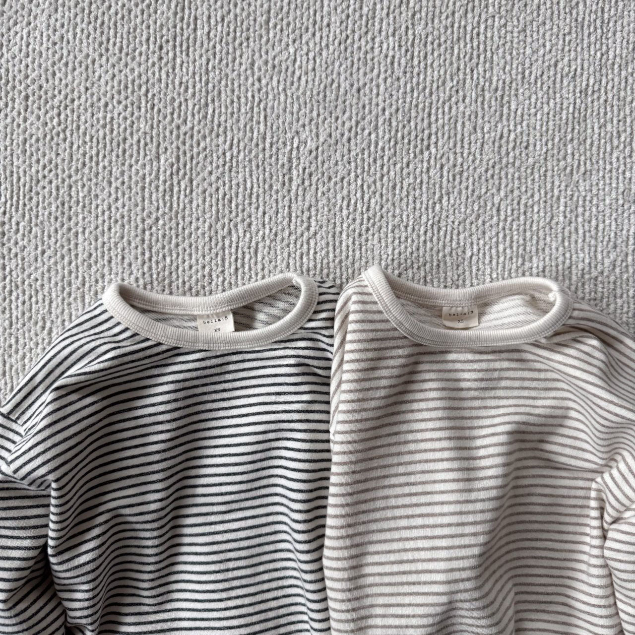 Baby/Toddler Bella F25 Stripe Curved Hem Long Sleeve Top (6m-6y) - 2 Colors - AT NOON STORE