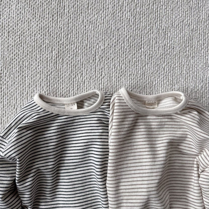 Baby/Toddler Bella F25 Stripe Curved Hem Long Sleeve Top (6m-6y) - 2 Colors - AT NOON STORE
