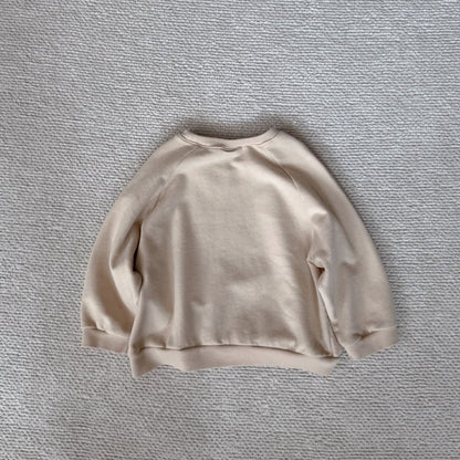 Toddler Bella F25 Raglan Long Sleeve Sweatshirt (1-6y) - Ivory - AT NOON STORE