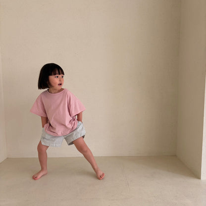 Baby/Toddler Bella SS26 Curved Hem Short Sleeve Top (6m-6y) - 4 Colors - AT NOON STORE