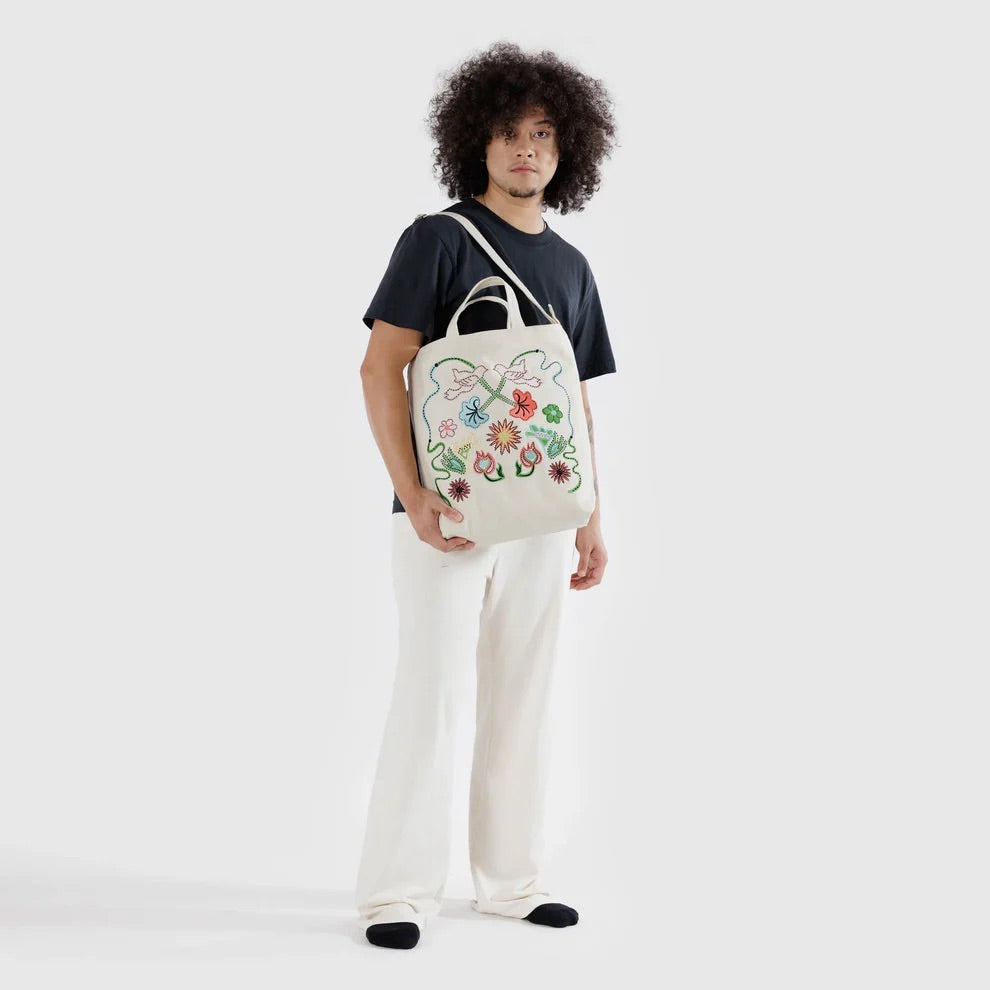 Baggu Zip Duck Bag - Embroidered Birds