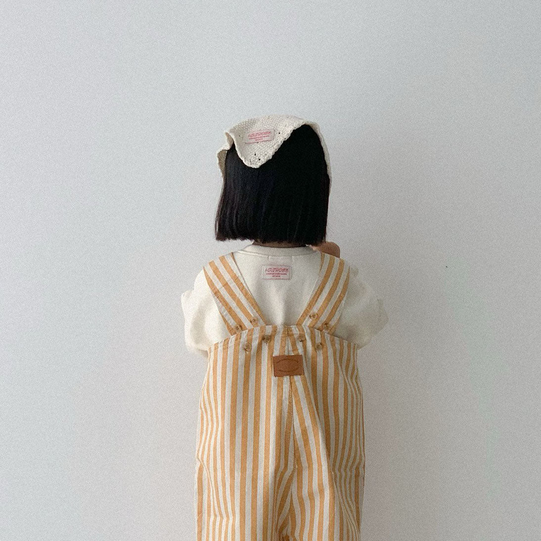Toddler F25 Stripe Short Overall (10m-4y) - Yellow - AT NOON STORE